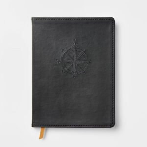 Faux Leather Compass Journal