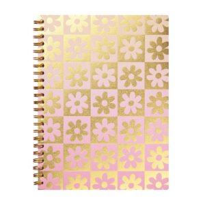 Daisy Checkerboard Spiral Notebook