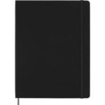 Moleskine Smart Ruled Notebook XL Hard Cover Black: Digital Journal, Lined Paper, Elastic Closure, Pocket, Ribbon Marker